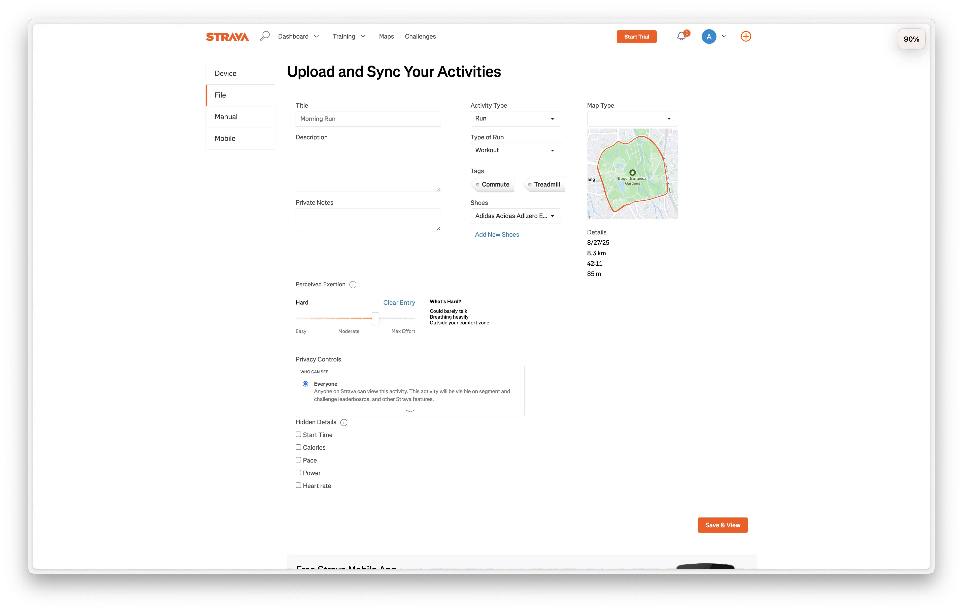 Strava Upload
